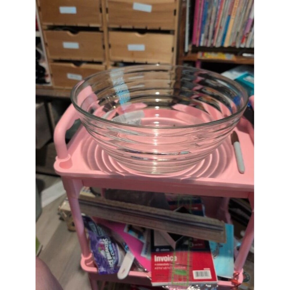 C-1 Vintage Ribbed Crystal Bowl
